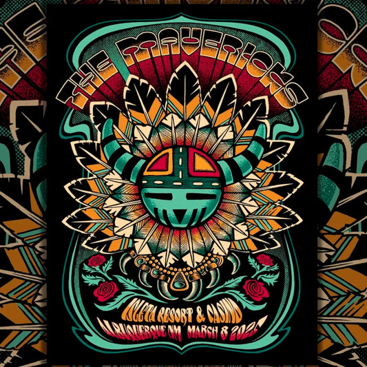 Colorful concert poster.