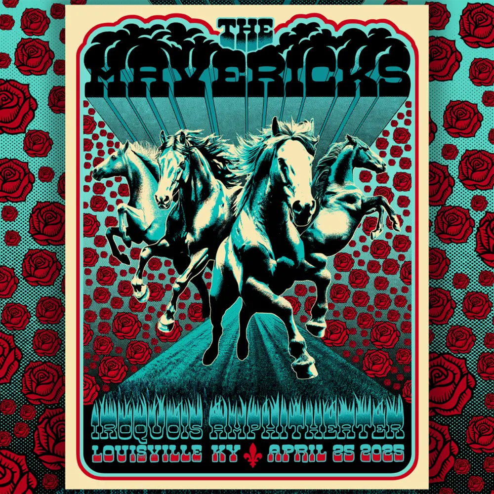 Concert poster with horses.